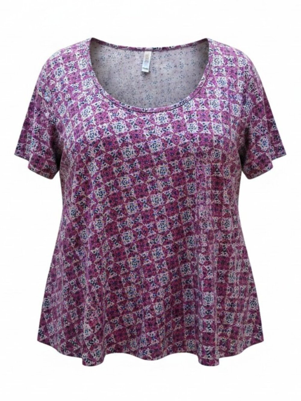 LuLaRoe Perfect T T-shirt Pink,White Size 3XL